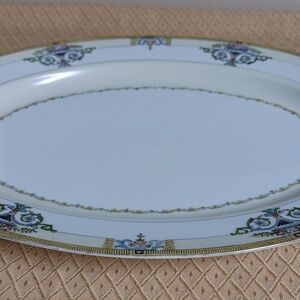 Vintage Noritake Hand Painted Japan Minaret Oval Platter 13.7x10.2